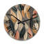 Horloge murale rétro surdimensionnée à feuilles abstraites modernes III-899792092