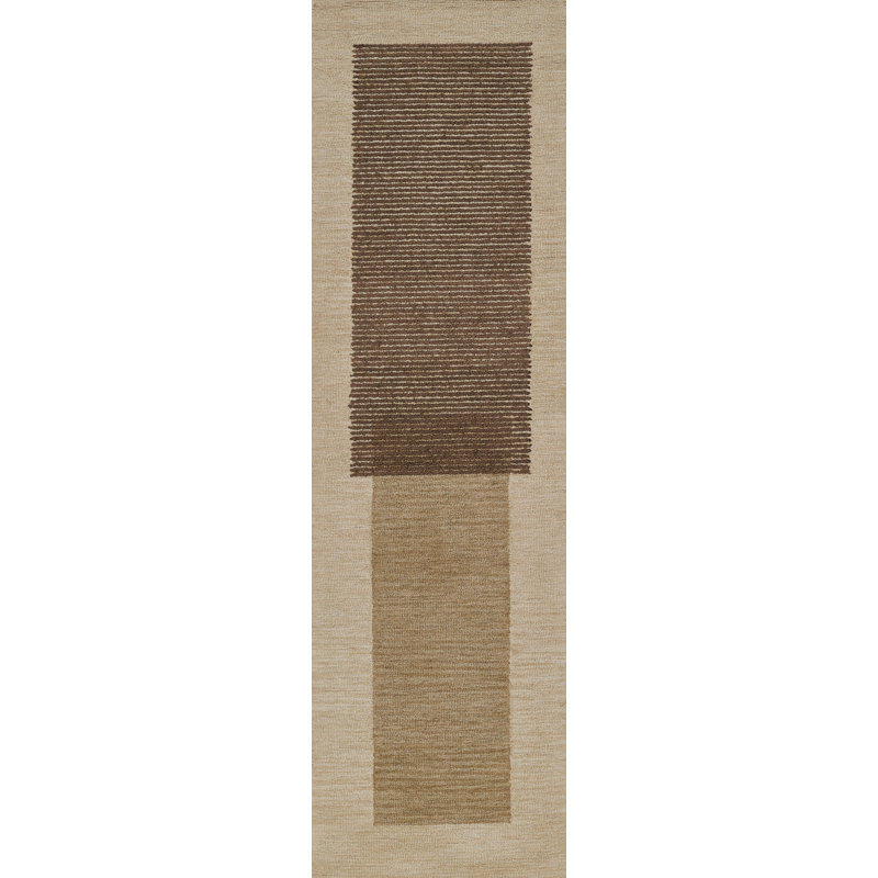 Hand Tufted Wool Abstract Rug, Runner 2'3" x 8'