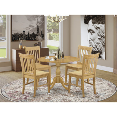 Deidamia Rubberwood Solid Wood Dining Set