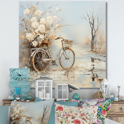 Vélo de charme en hiver III sur toile