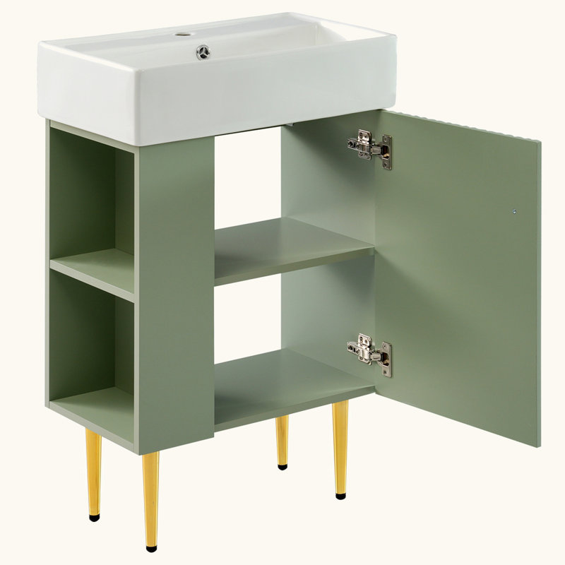 Bathroom vanity with Left side storage