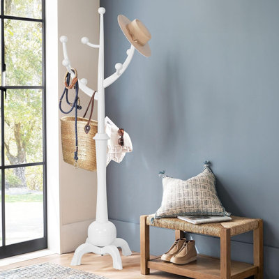 Janiya Solid Wood Freestanding 8 - Hook Coat Rack