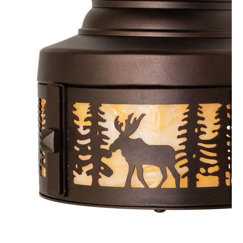 8" Wide Moose At Dusk Mini Pendant