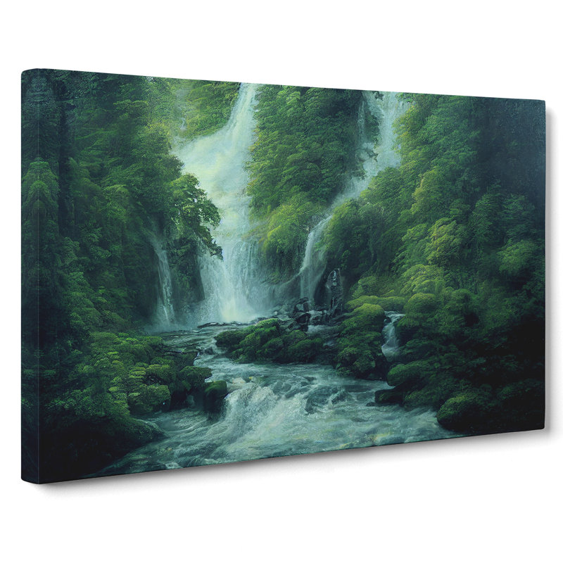 Otherworldly Waterfall - Wrapped Canvas, 35cm H x 50cm W x 3cm D