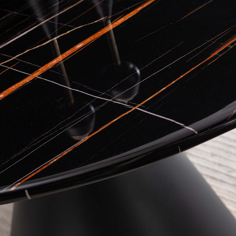 Marble Printed MDF Round Dining Table(Only Table)