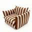 Fauteuil d'appoint surdimensionné rayé de 40 po de largeur, fauteuil côtier moderne avec base de socle et coussins réversibles, méridienne et demi pour le salon-2095437870