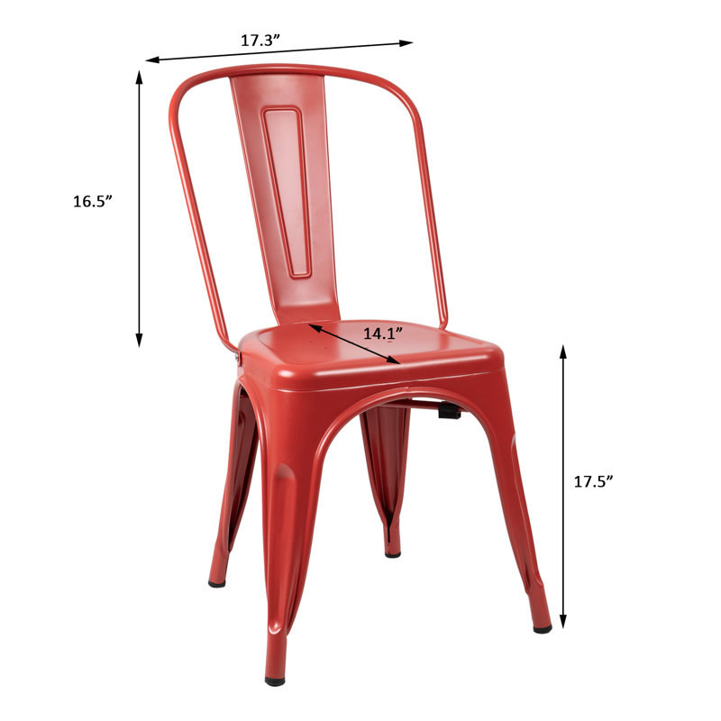 Chaise d'appoint Borowski, Rouge