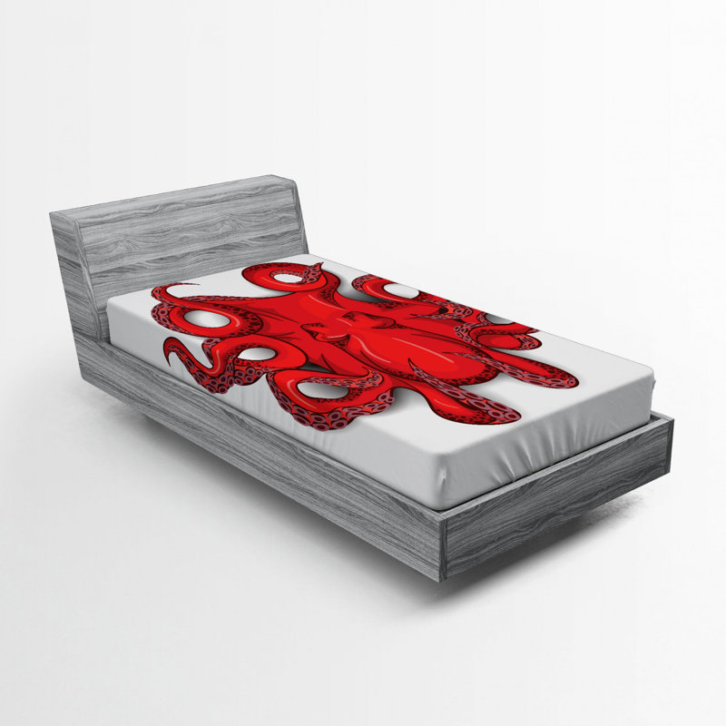 Drap-housse en microfibre Octopus, Drap-housse simple TG