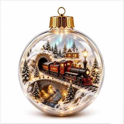 Décoration de Noël, histoire de Noël, boule de Noël, mini scène de Noël, décoration suspendue à un arbre de Noël, accrocher sur l'arbre de Noël, crochets de fenêtre ou la cheminée.