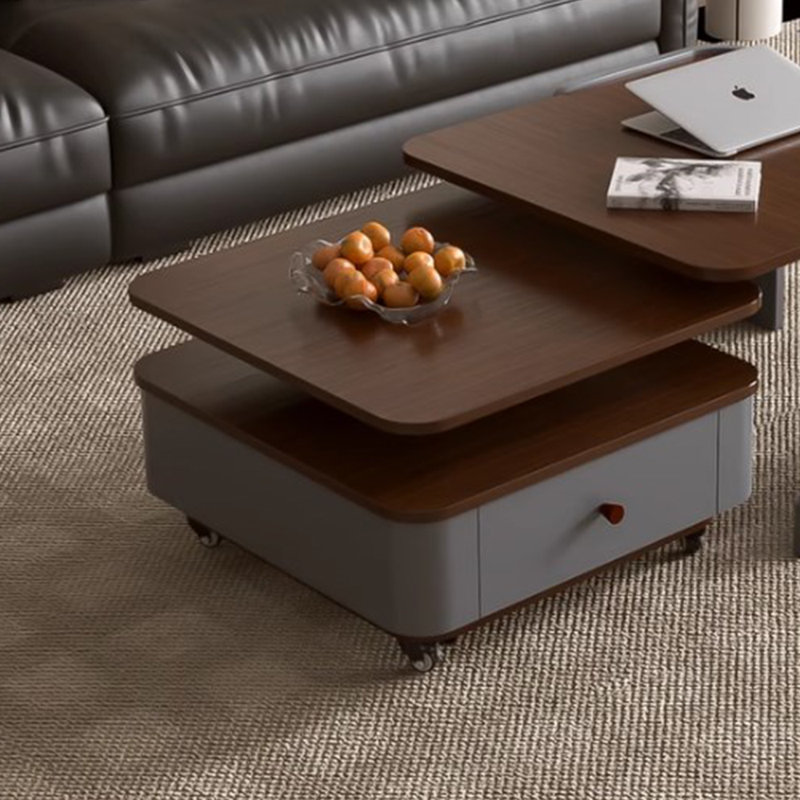 Table basse de couleur contrastante, Gris, H 16,53 po x L 23,62 po x l 23,62 po
