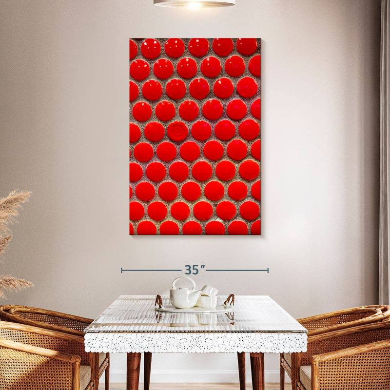Avery Red Circle Tiles, 48" H x 32" W