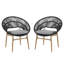 Chaise de salle à manger en osier de style papasan Cyril-1818803085