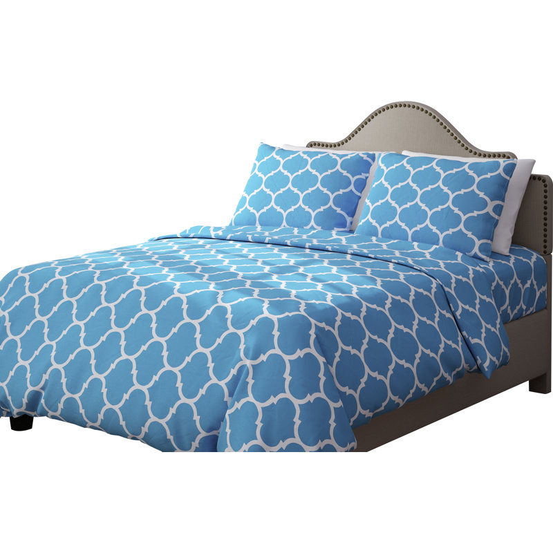 Ensemble de housse de couette Basics, Double / grand, Bleu/Blanc