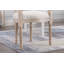 Chaise d'appoint rembourrée capitonnée en tissu crème