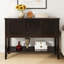 Grande console de rangement rétro Cambridge Series avec quatre petits tiroirs et une tablette inférieure pour le salon-1279043638