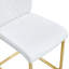 Chaises de salle à manger élégantes Eirene avec cuir ergonomique et pieds en métal
