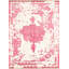 Tapis unique en viscose noué à la main crème et rose des années 2010 de 7 pi 3 po x 9 pi 11 po Finnan