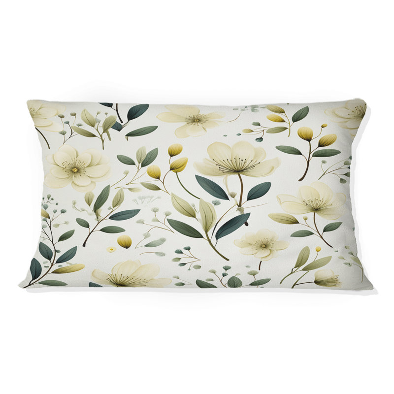 Minimaliste botanique I - coussin floral en polyester