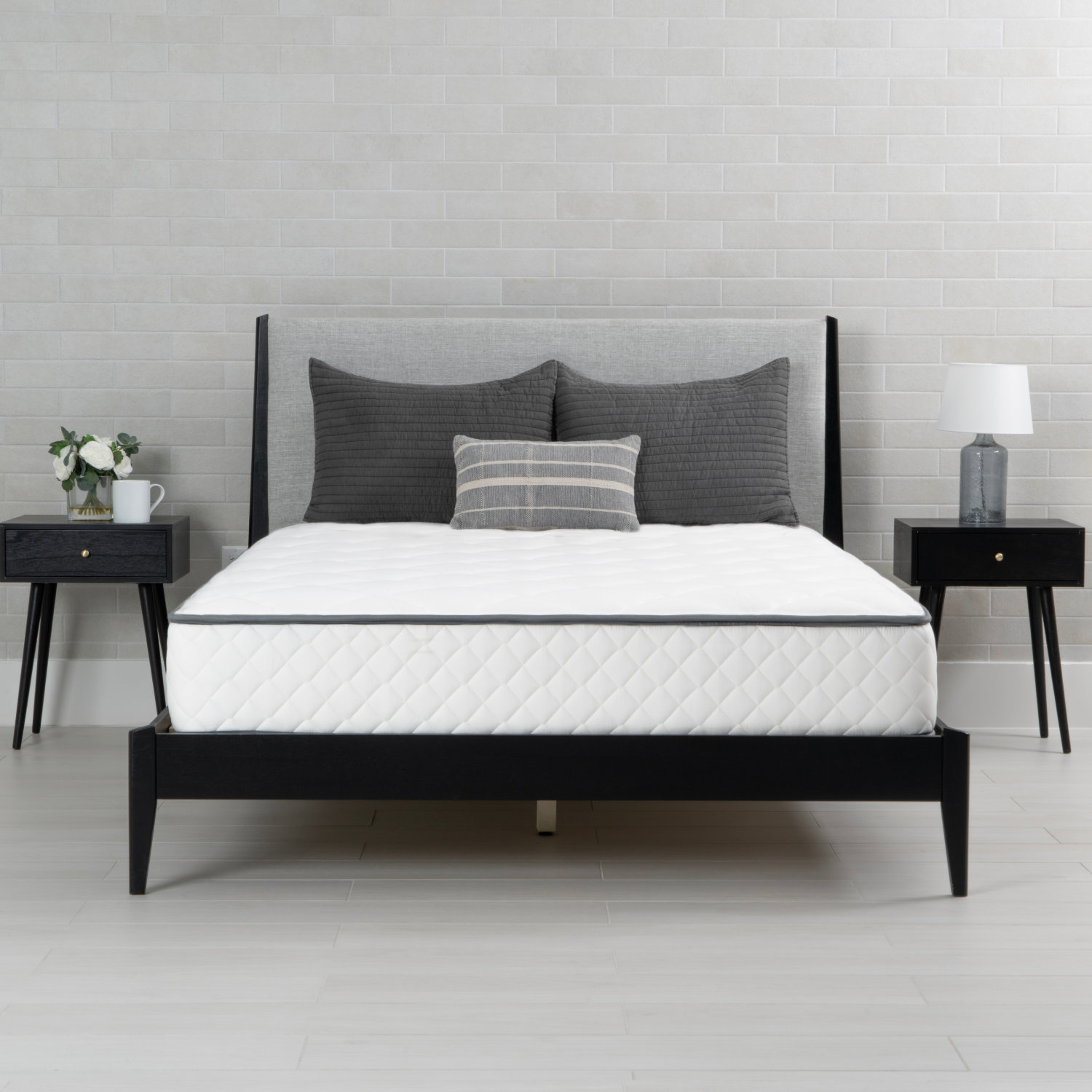 Brooklyn Bedding Firm Quilted Top Hybrid Mattress, California King, 10"