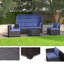 Lit de jour d'extérieur avec auvent, ensemble de canapé de patio convertible avec table élévatrice, mobilier de conversation en osier résistant aux rayons UV avec repose-pieds, 1A