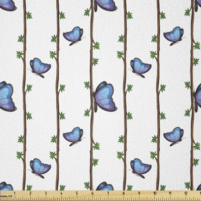Criag Winged Butterflies on Branches Multi-Purpose Fabric