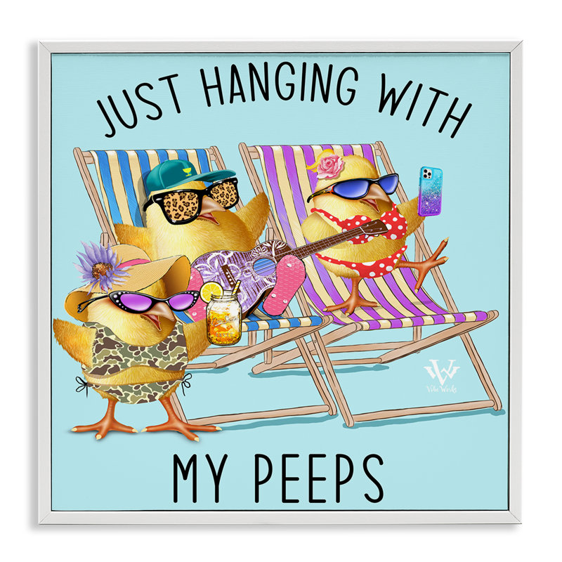 «Hanging With My Peeps», estampe numérique, conception de Jim Baldwin, H 17 po x l 17 po