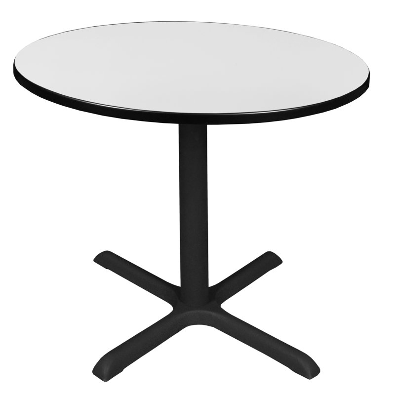 Regency Cain Round X-Base Breakroom Table, 29" H x 42" L x 42" D, White