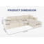 Canapé modulaire de 110 po à compression, canapé modulaire moderne avec sièges profonds, canapé rembourré en chenille désossée pour le salon, 3 sièges profonds avec repose-pieds-2109258862-2109258869-2109258870