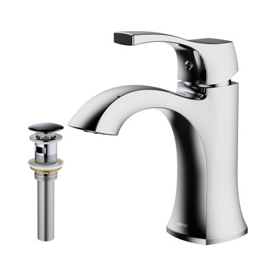 Single-Hole Single-handle Bathroom Faucet with Drain Assembly