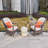 3-Piece Patio Rattan Bistro Set With Coffee Table-1856844576