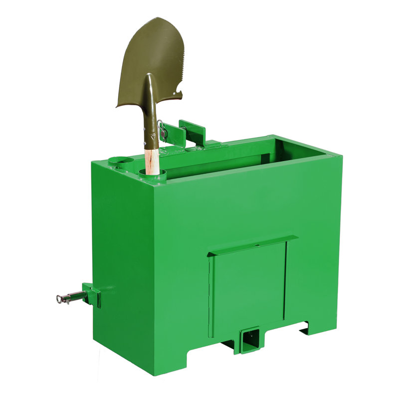 Ballast Box 3 Point Category 1 Tractor Quick Tach Hitch Counterweight Red, Green