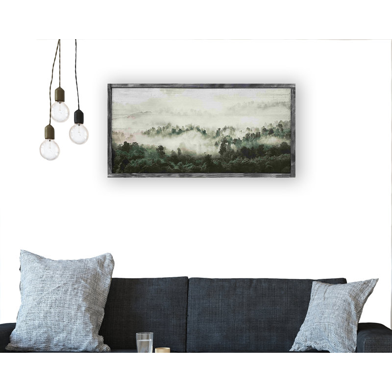«Envelopped Peaks in Distant Forest Mist», reproduction sur toile tendue, H 20 po x l 40 po x P 1,5 po