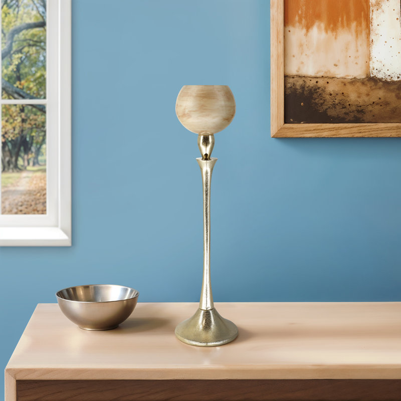 Porte-bougie en verre Adel Modern, H 20 po x l 5 po x P 5 po