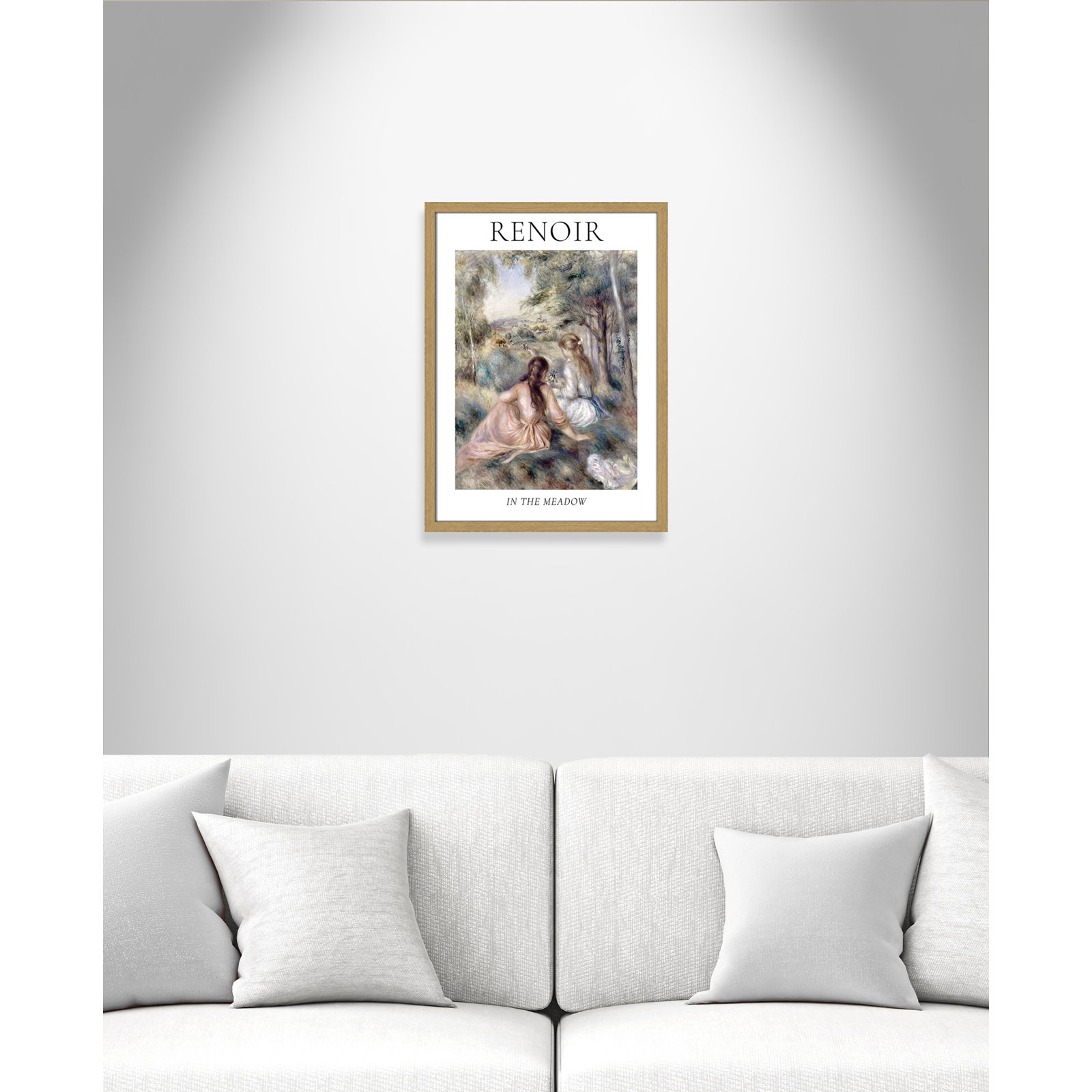 Old Masters Collection "In the Meadow" Print, Natural Single Picture Frame, No, 23" H x 17" W x 0.75" D