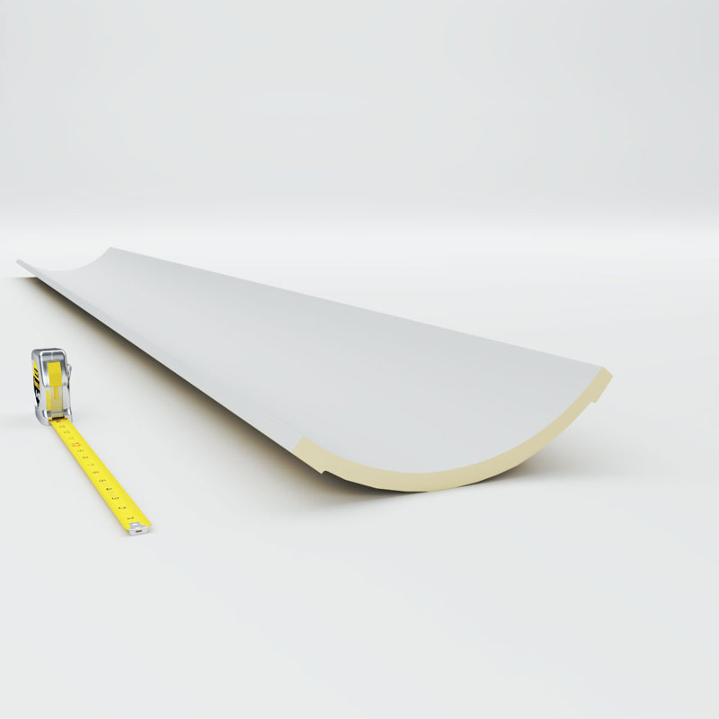 Primed White Polyurethane Geometric Crown Moulding Sample