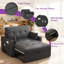 122cm Upholstered Convertible Sleeper Sofa Bed with Square Arm, Tufted Back, Pull-Out Chaise and Cushions