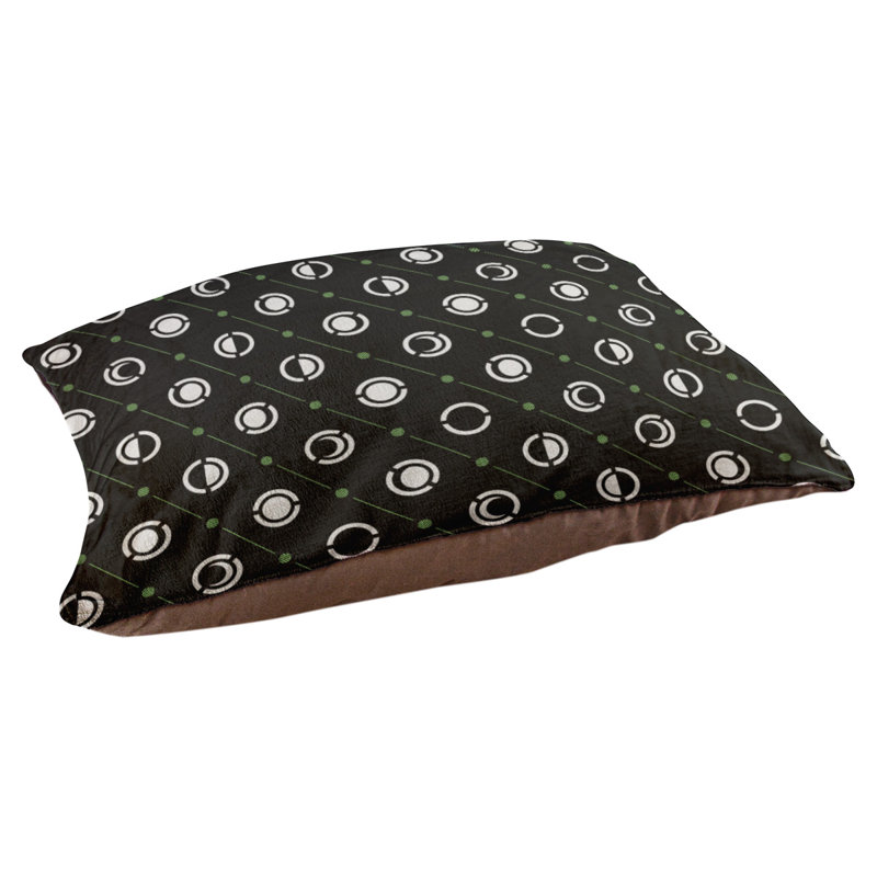 Coussin intérieur pour chien moon phases Chenault, Petit (l 28 po x P 6 po x H 18 po), Vert / Gris