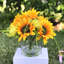 Faux Silk Sunflower Arrangement in Vase