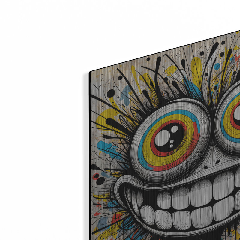 «Smile» par Rey Klimt, art mural en métal, H 12 po x l 12 po