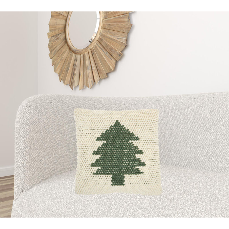  Coussin réversible, Ivoire/vert