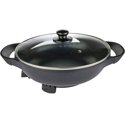 Brentwood 9 in. Die Cast Aluminium Non Stick Electric Skillet Sandwich Maker & Panini Press with Glass Lid