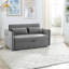 Sleeper Sofa Bed W/USB Port, 3-In-1 Adjustable Sleeper With Pull-Out Bed, 2 Lumbar Pillows And Side Pocket, Soft Velvet Convertible Sleeper Sofa Bed, Suitable For Living Room Bedroom-624966432