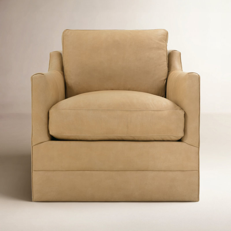 Chaise pivotante en cuir Madeline
