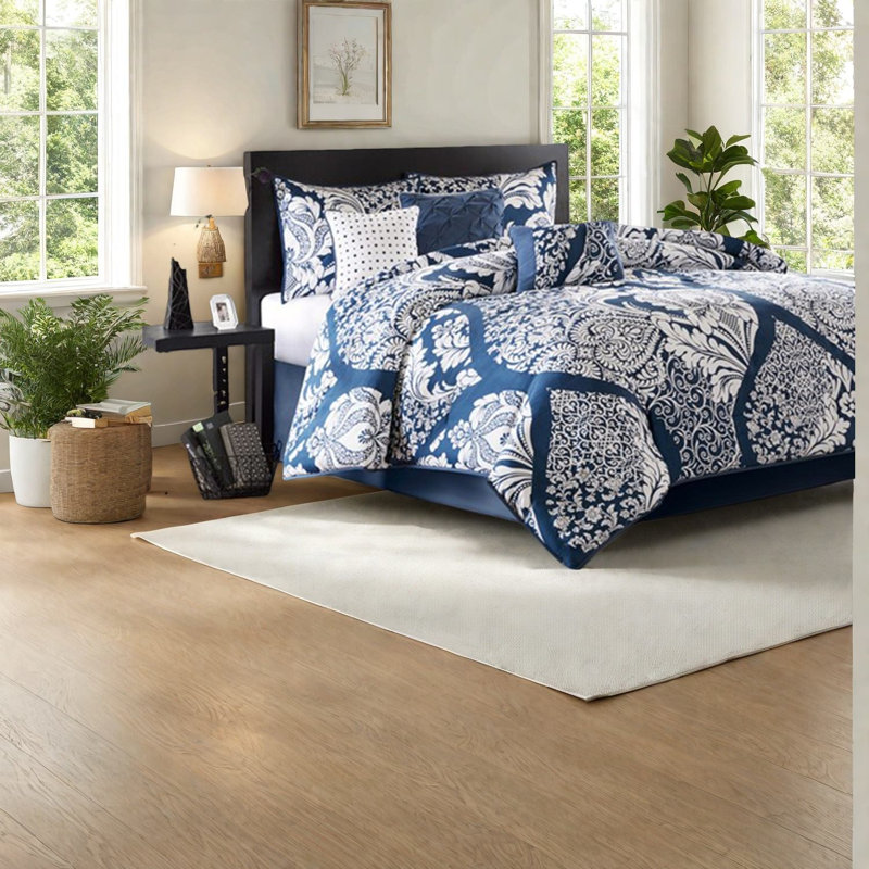 Ensembles de literie de qualité supérieure très grand californien, damas de satin de coton pour maison moderne