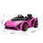 Licensed Lamborghini SIAN Kids Electric Ride On Car by TOBBI, Toddler 12V Battery Powered 4 Wheeler Driving Vehicle Toy with Remote Control/Safety Belt/Horn & LED Lights for Children Age 1-6-Pink-61744980