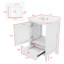 Meuble-lavabo de 20 po avec lavabo, armoire de salle de bain avec porte en verre