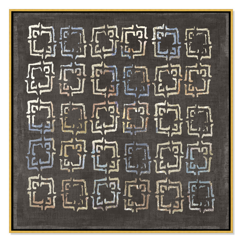 «Golden Folklore II» par Aimee Wilson, Or, H 37,5 po x l 37,5 po
