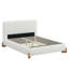 Elegant Boucle Bed, une pièce maîtresse de chambre à coucher luxueuse et confortable, pleine grandeur, blanc-115724828