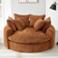 Canapé-lit rond rembourré avec 8 coussins décoratifs 59,8 po-167251790