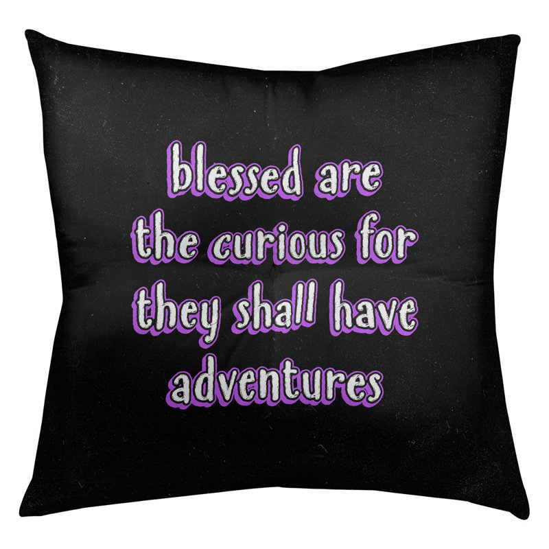 Coussin intérieur/extérieur inspiration de curiosité, Mauve, 26 po x 26 po